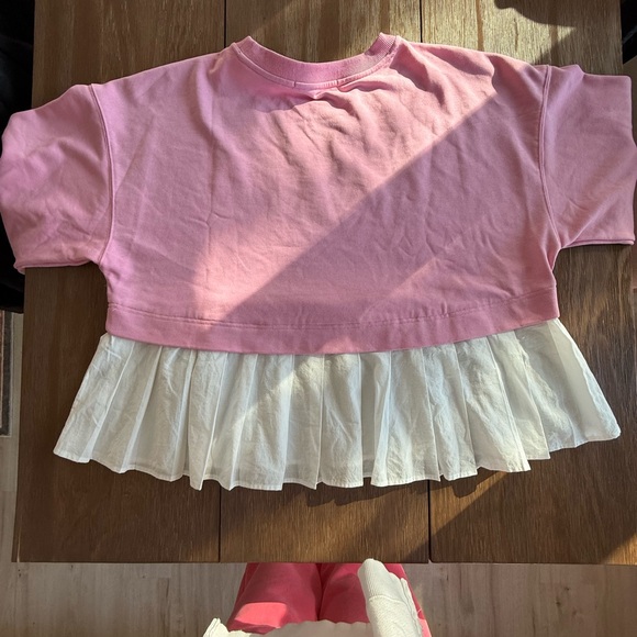 Alter’d State - Pink Layered Ruffle Hem Pullover - Picture 3 of 3